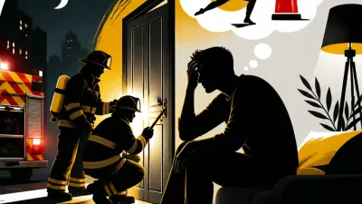 Illustration editoriale pour Christophe Licata bloqué chez lui : intervention d&rsquo;urgence des pompiers à son domicile