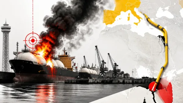 Illustration editoriale pour Égypte : un drone frappe le port de Damiette et menace la route gazière vers l’Europe