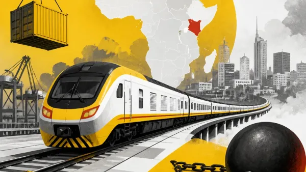 Illustration editoriale pour Kenya : Le train le plus moderne du pays charrie une dette envers la Chine