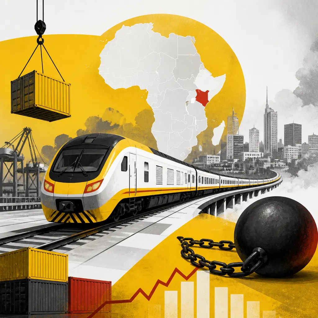 Illustration editoriale pour Kenya : Le train le plus moderne du pays charrie une dette envers la Chine