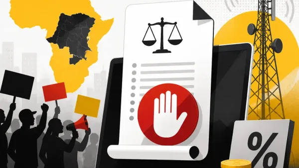 Illustration editoriale pour RD Congo : les taxes numériques introduites le 20 juillet suspendues après des critiques