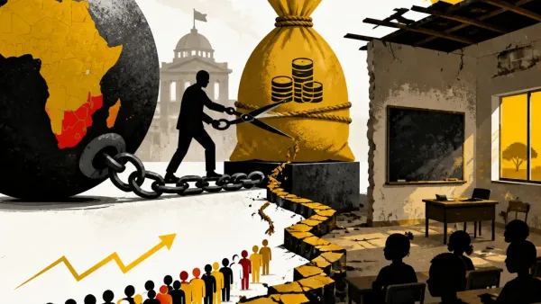Illustration editoriale pour La dette extérieure réduit les budgets éducatifs en Afrique australe