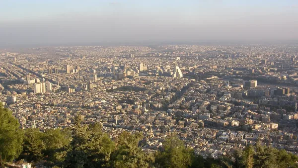 Vue générale de Damas depuis le mont Qassioun, capitale de la Syrie