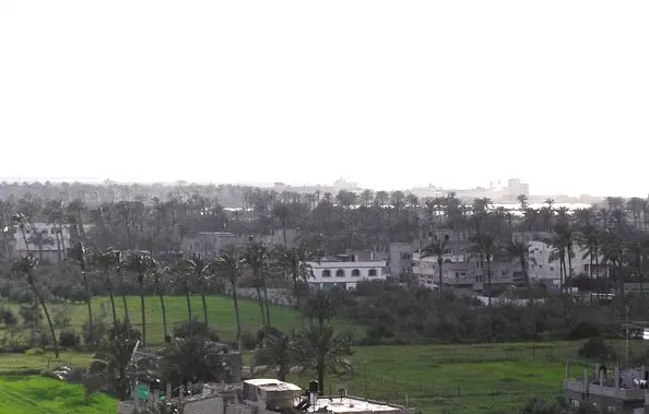 Vue de Deir al-Balah dans la bande de Gaza en 2008.