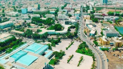 Vue aérienne de Djibouti-ville