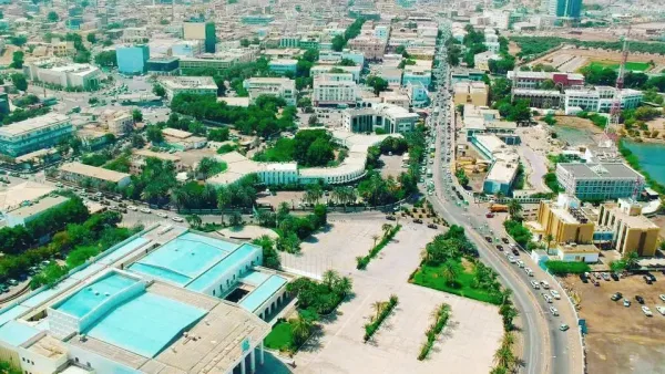 Vue aérienne de Djibouti-ville