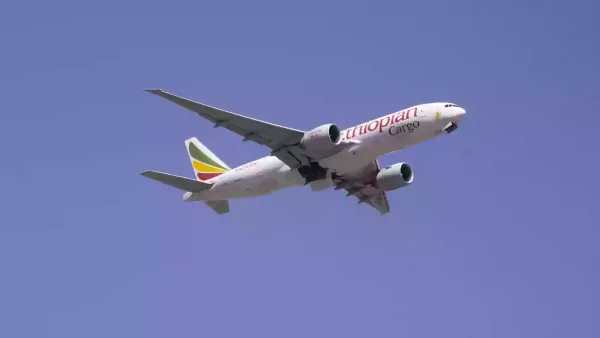 Boeing 777 cargo d'Ethiopian Airlines en vol