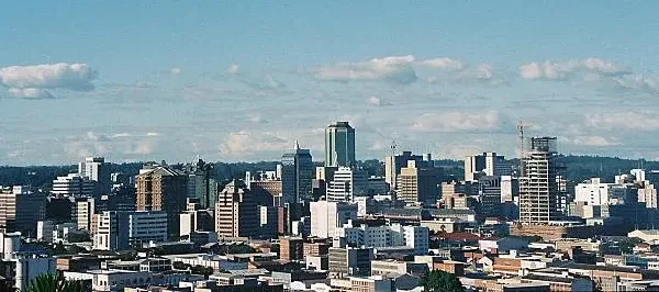 Vue générale de Harare, capitale du Zimbabwe