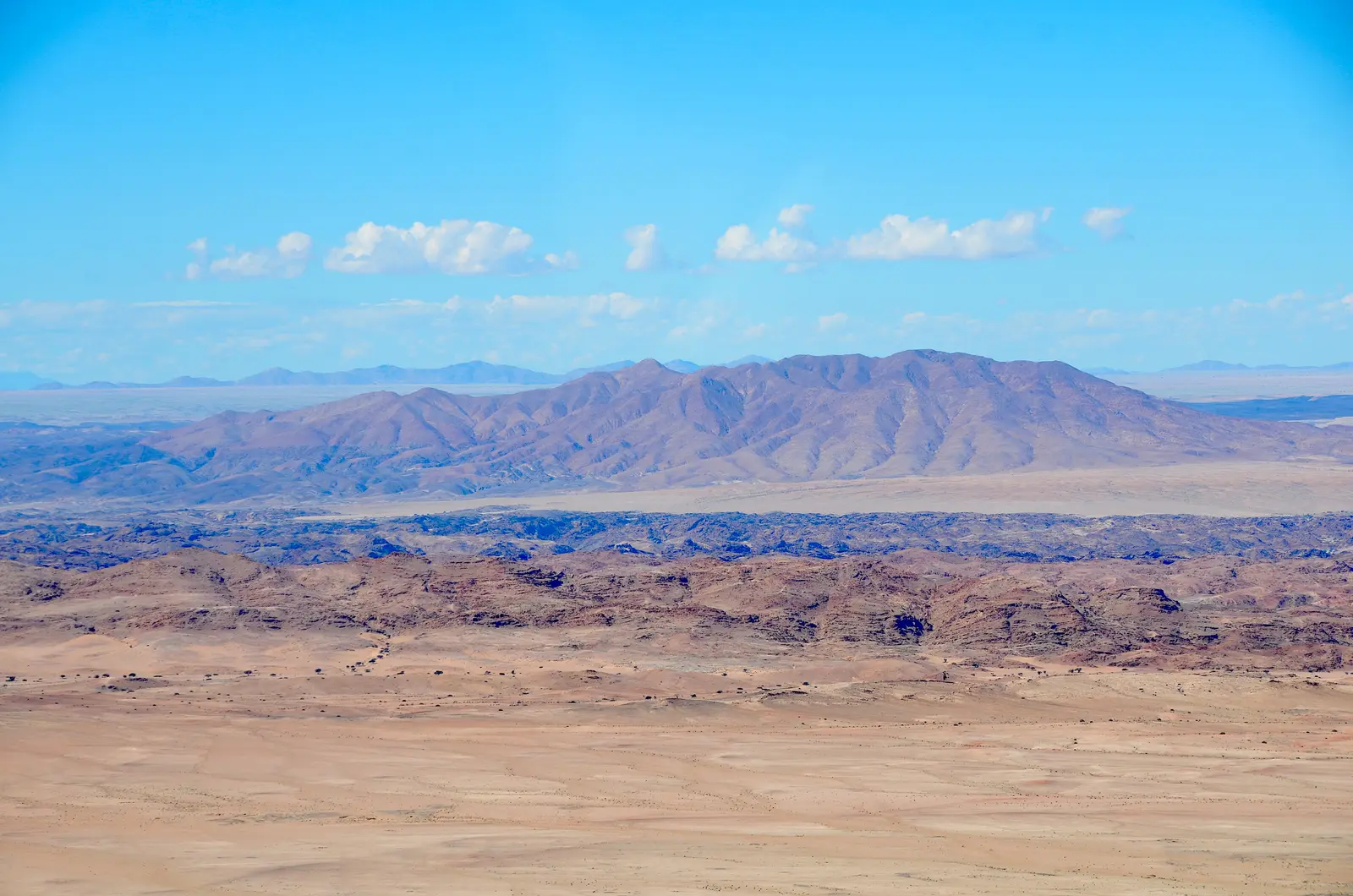 Vue aérienne de la mine de Langer Heinrich en Namibie