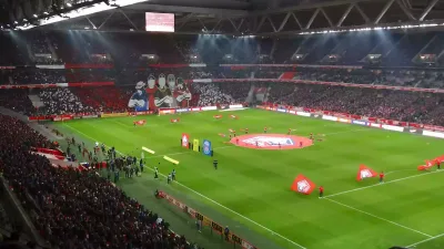 Vue du Stade Pierre-Mauroy lors d'un match entre Lille et le PSG en 2019