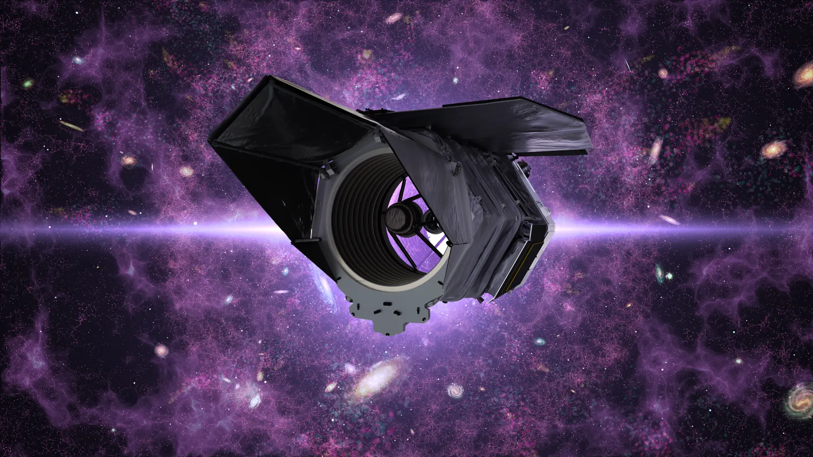 Illustration officielle du télescope spatial Nancy Grace Roman, publiée par la NASA.