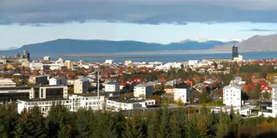 Panorama de Reykjavik vu depuis Perlan