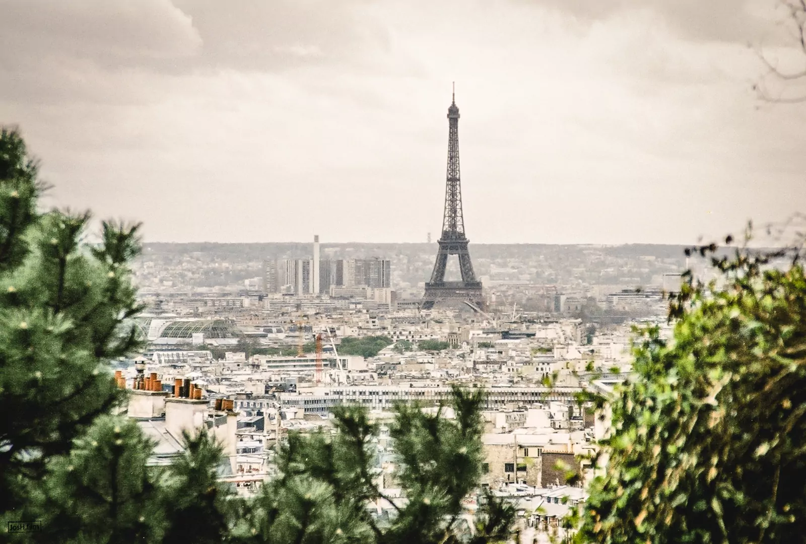 Vue de Paris avec la tour Eiffel