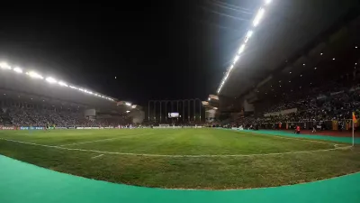 Vue du stade Louis-II à Monaco, où Monaco a reçu le Górnik Zabrze