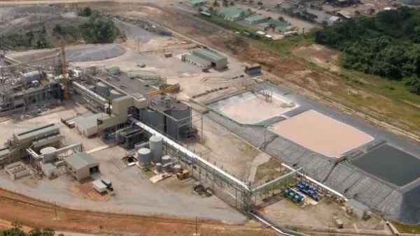 Installations de traitement de la mine de Tarkwa au Ghana