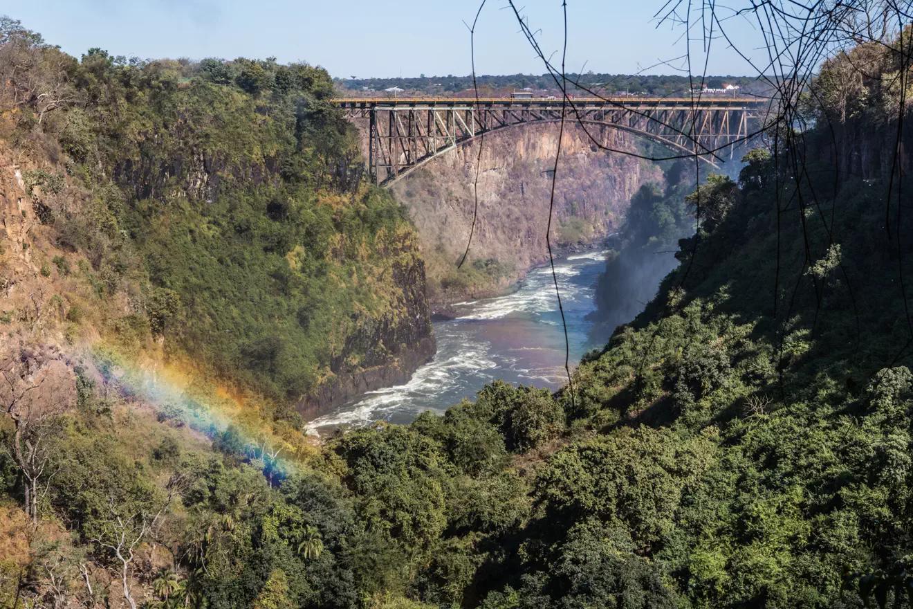 Victoria Falls Bridge à Livingstone, à la frontière entre la Zambie et le Zimbabwe