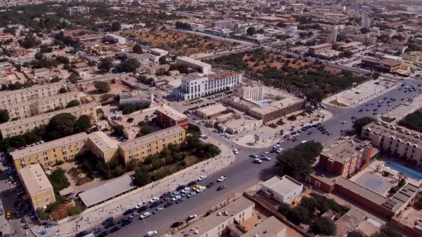 Vue aérienne du centre-ville de Nouakchott, capitale de la Mauritanie