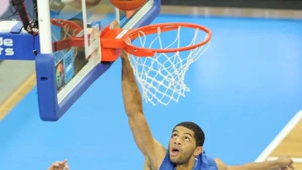 Nicolas Batum avec l’équipe de France de basketball