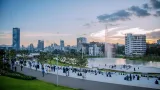 Vue partielle d’Addis-Abeba depuis Sheger Park en Éthiopie