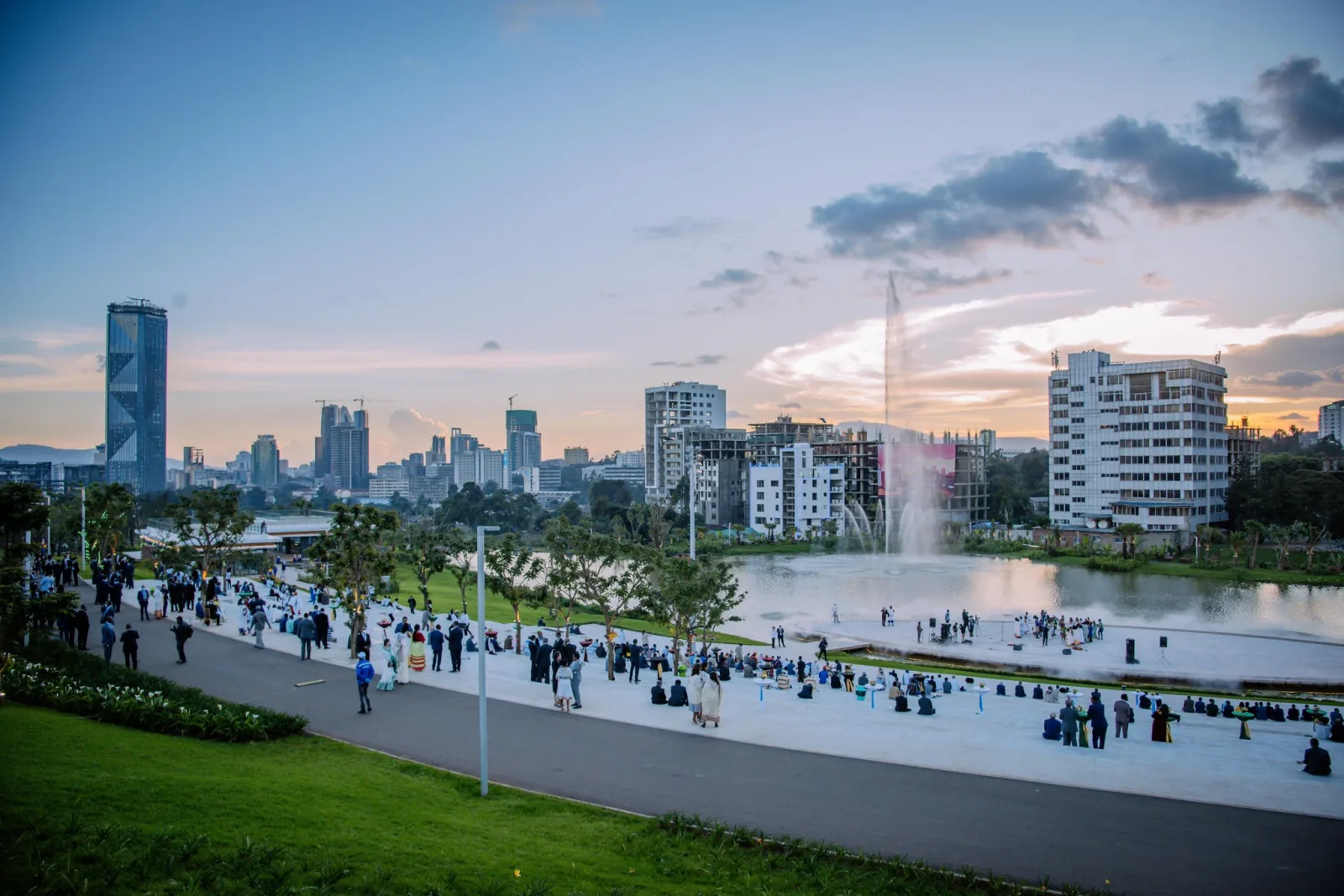 Vue partielle d’Addis-Abeba depuis Sheger Park en Éthiopie