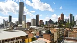 Vue du centre-ville de Bogota, capitale de la Colombie, avec la tour Colpatria