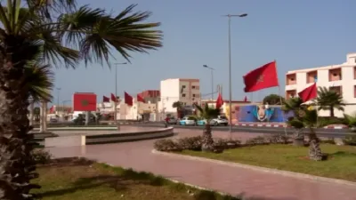 Vue de la ville de Dakhla, dans le sud du Maroc