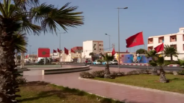 Vue de la ville de Dakhla, dans le sud du Maroc