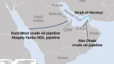 Carte de l’oléoduc Est-Ouest en Arabie saoudite entre Abqaiq et Yanbu