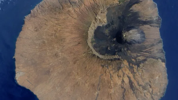 Vue satellite de l’île de Fogo au Cap-Vert