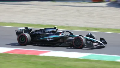 Kimi Antonelli au volant de sa Mercedes lors du Grand Prix d’Italie 2025