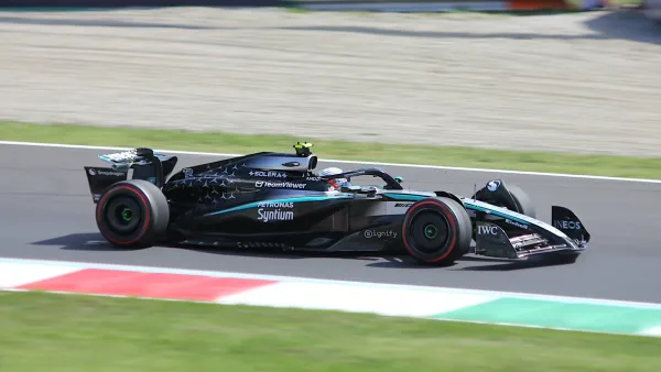 Kimi Antonelli au volant de sa Mercedes lors du Grand Prix d’Italie 2025