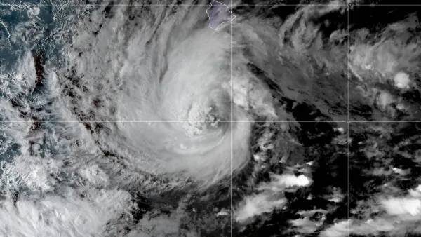 Image satellite de l’ouragan Nolo au sud de Hawaï