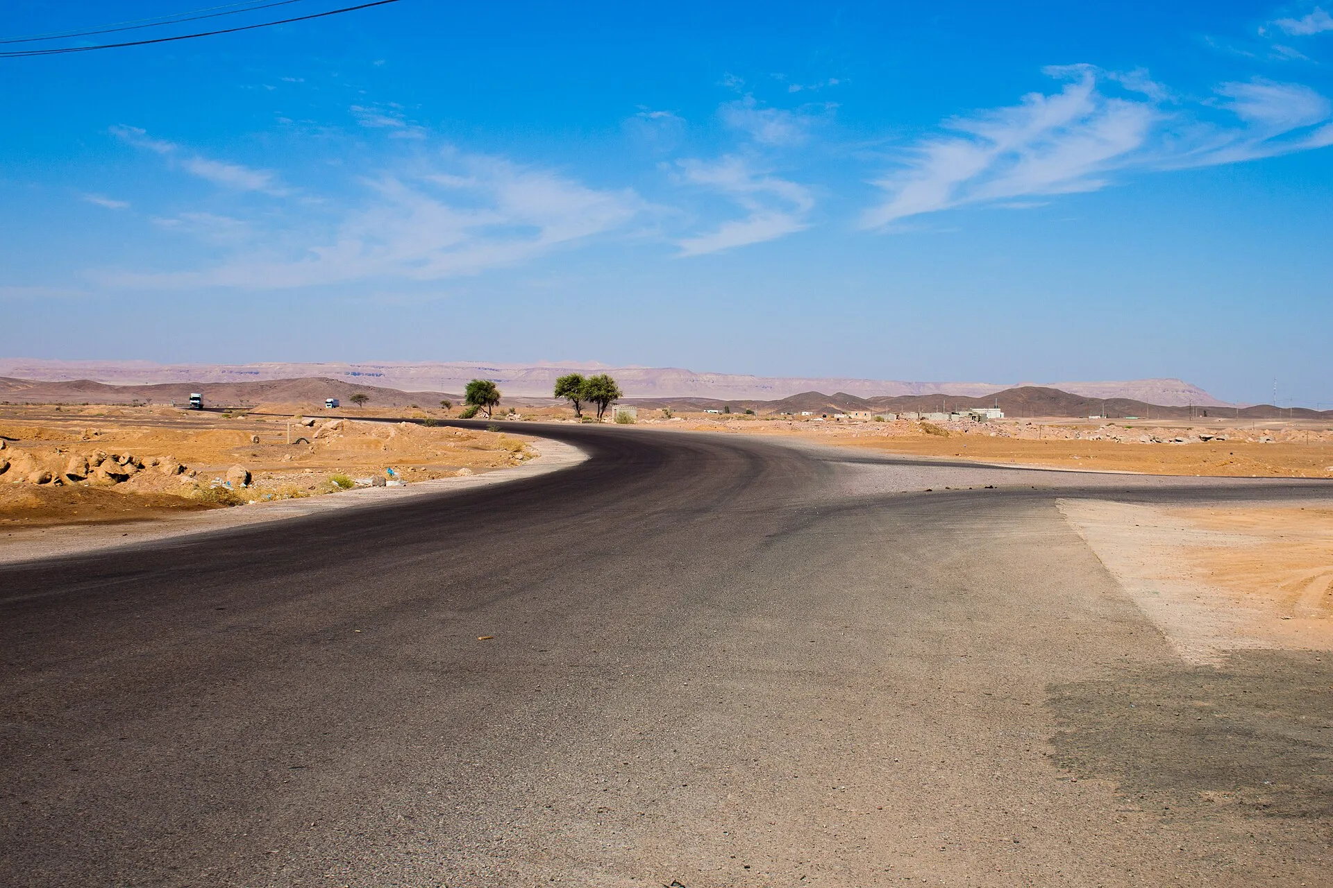 Une route dans le Sinaï — photo d’illustration, ne montrant pas le lieu précis de l’accident