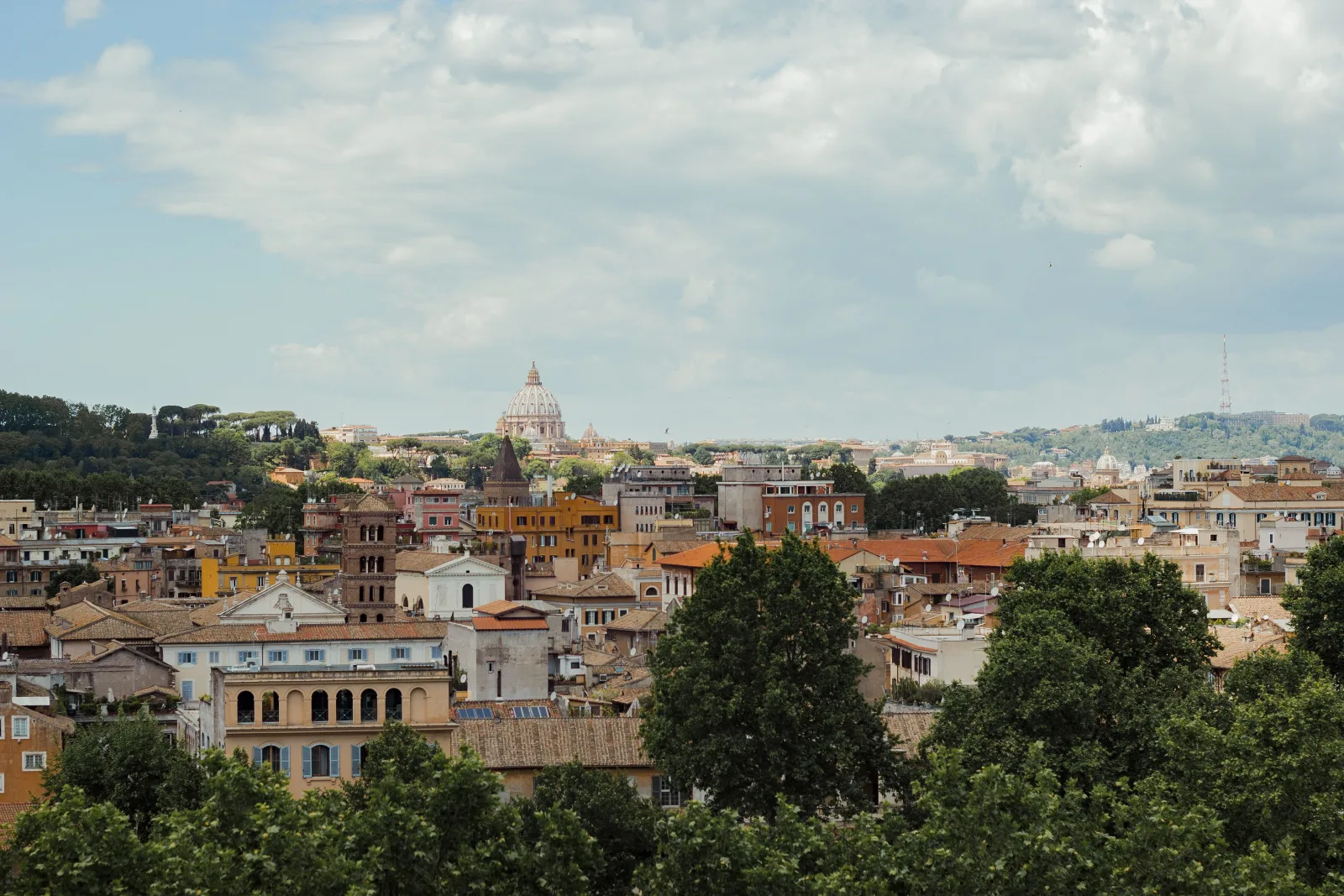 Vue panoramique de Rome, capitale de l'Italie