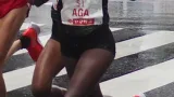 Ruti Aga lors du marathon de Tokyo 2019
