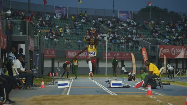 Saly Sarr en compétition d’athlétisme