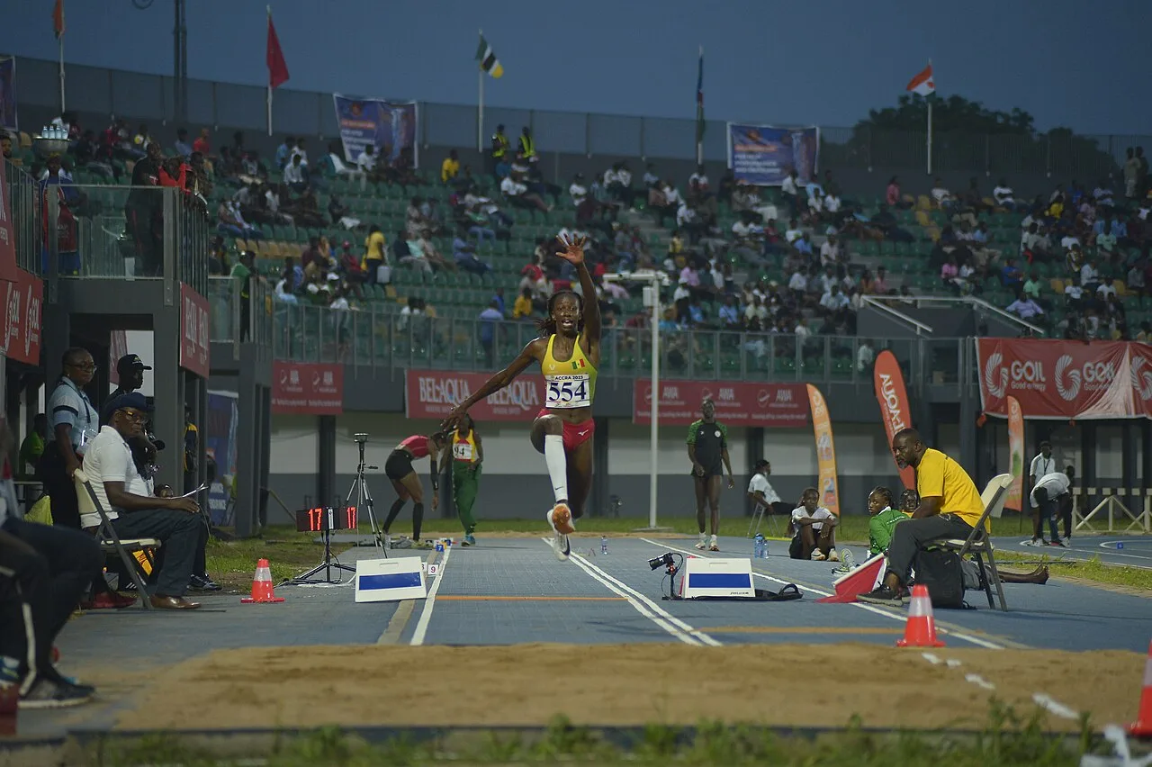 Saly Sarr en compétition d’athlétisme