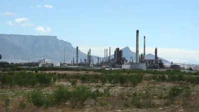 Raffinerie de pétrole au Cap en Afrique du Sud