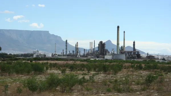 Raffinerie de pétrole au Cap en Afrique du Sud