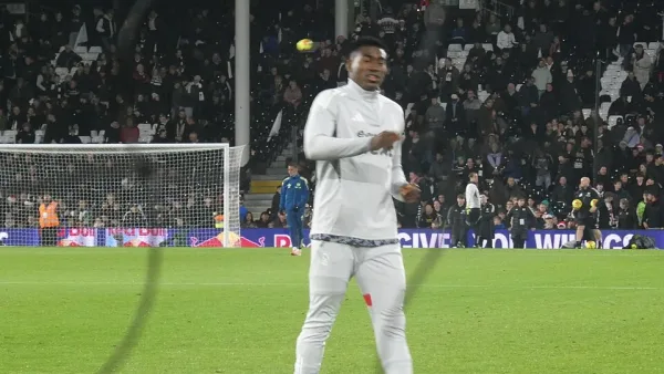 Taiwo Awoniyi lors d’un échauffement, photo d’archives