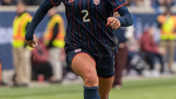 La footballeuse américaine Trinity Rodman en mars 2026