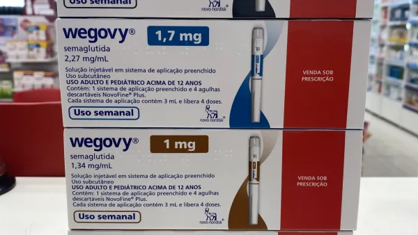 Boîtes de Wegovy contenant du sémaglutide, utilisées comme illustration de l’essai STEP Young